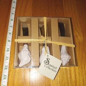 Set of 3 Seaside Collection Spreader Knives Seashells Beach Conch
